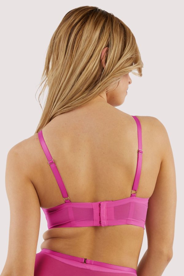 Eddie Magenta Crossover Wrap Bra Discount