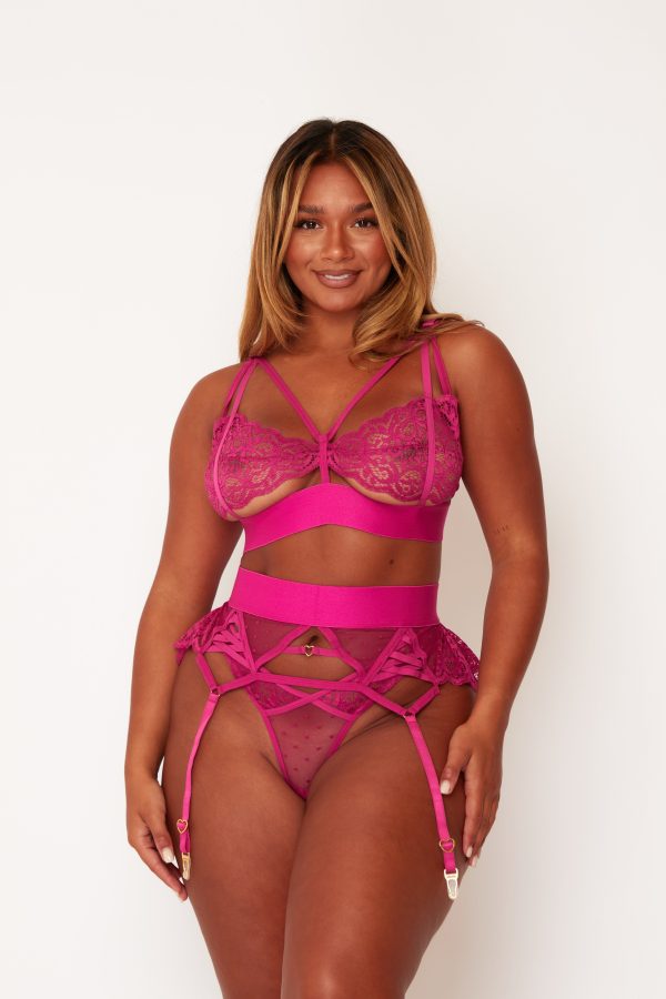 Kennedy Pink Suspender Belt For Cheap