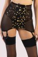 Solar Black and Gold Cosmic Print Girdle Discount