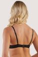 Ramona Black Strap Detail Illusion Mesh Plunge Bra Online Sale