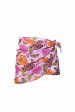 Riley Mix & Match Pink Palm Print Tie Side Sarong For Cheap