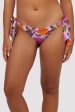 Riley Mix & Match Pink Palm Print Tie Side Bikini Bottom For Discount