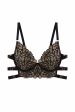 Aisha Black Optical Embroidery Ring Bra For Cheap