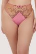 Spank Me Pink and Nude Custom Embroidery High waist Thong Online Sale