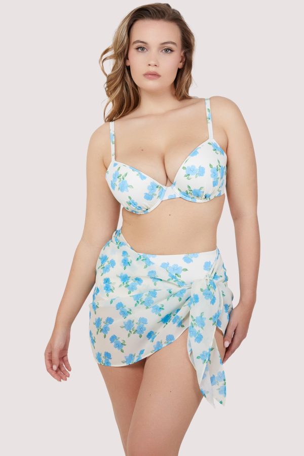 Amelia Fuller Bust Mix & Match Watercolour Floral Plunge Bikini Top Online Sale