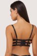 Aisha Black Optical Embroidery Ring Bra For Cheap