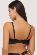 Alexa Black Mesh Overlay Thick Strap Bra Discount