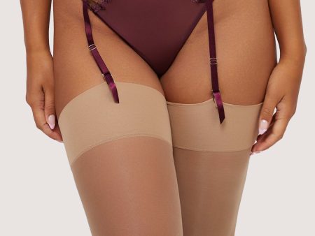 Cassia Wine Custom Embroidery Suspender Online