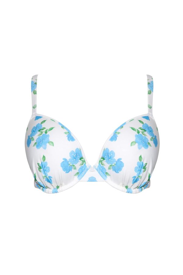 Amelia Fuller Bust Mix & Match Watercolour Floral Plunge Bikini Top Online Sale