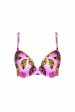 Riley Fuller Bust Mix & Match Pink Palm Print Plunge Bikini Top Online Hot Sale