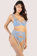 Fallon Cornflower Blue Lace Suspender Fashion