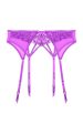 Rosanna Purple Embroidery Suspender Belt Fashion