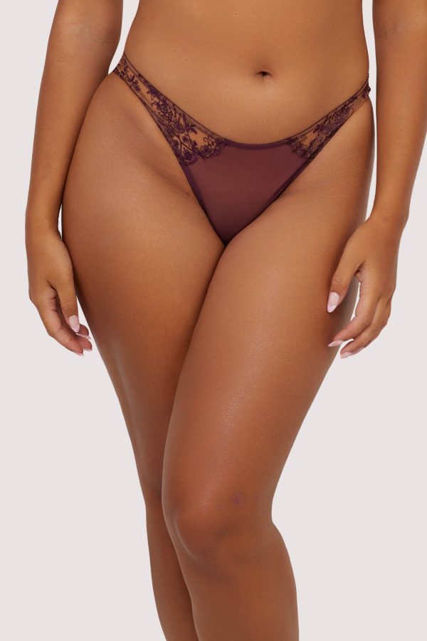 Cassia Wine Custom Embroidery Closed Brief Online Hot Sale