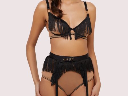 Esme Illusion Net and Fringe Push Up Plunge Set Online now