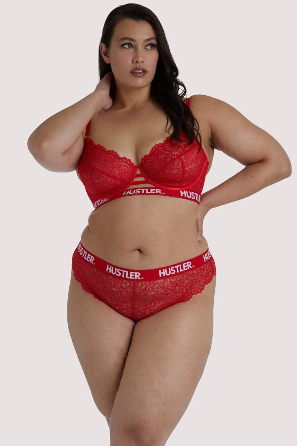 Branded Red Lace Curve Bra For Cheap