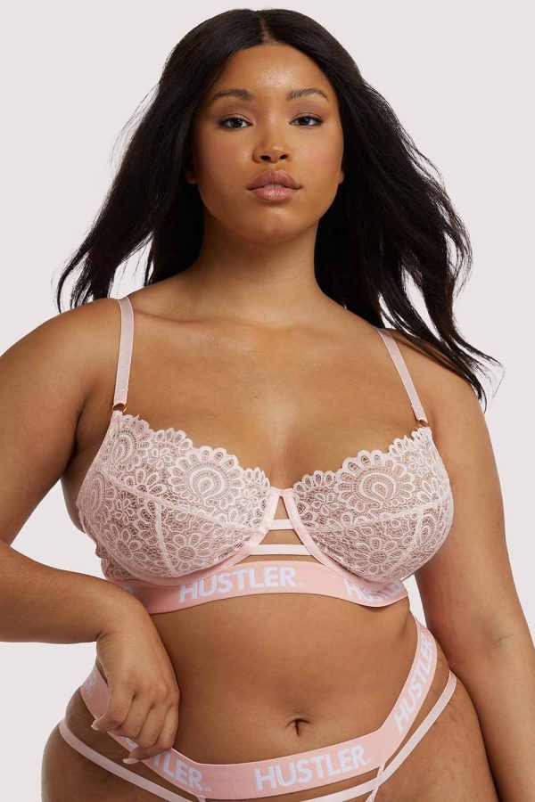 Branded Lace Baby Pink Bra For Cheap