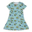 Minions Bello Banana Bamboo Girls  Short Sleeve Dress Hot on Sale