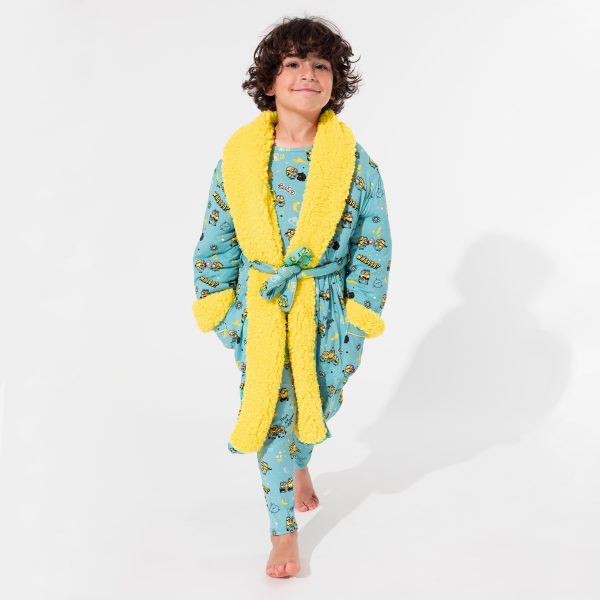 Minions Bello Banana Bamboo Kids Sherpa Robe For Sale