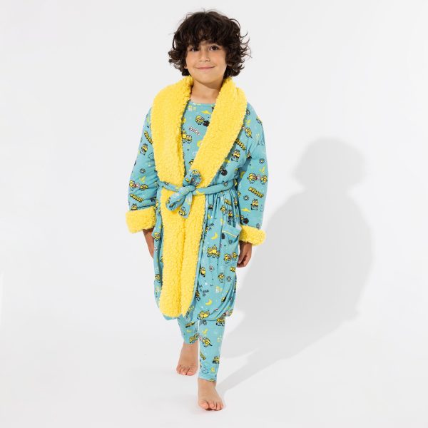 Minions Bello Banana Bamboo Kids Sherpa Robe For Sale