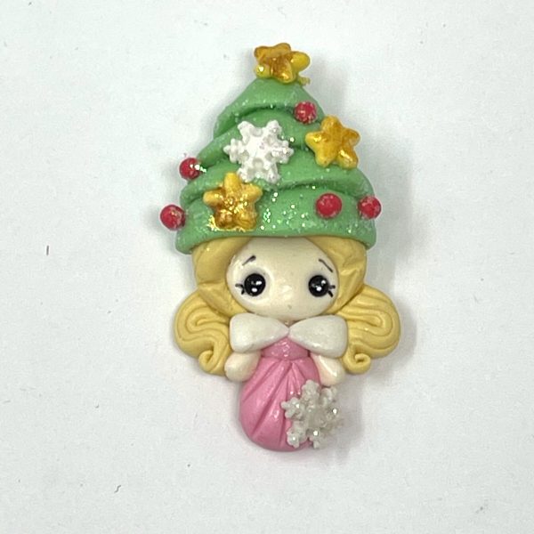 Handmade Clay Doll - Holiday Girl For Discount