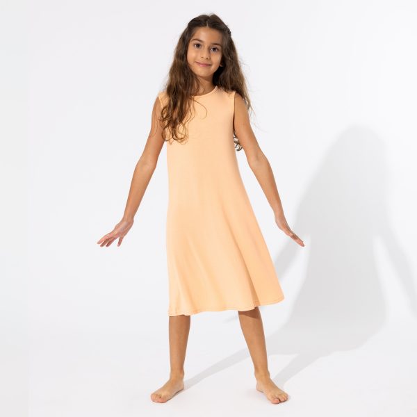 Peach Fuzz Bamboo Girls  Sleeveless Dress Supply