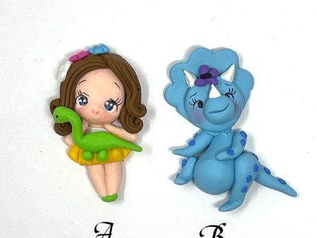 Handmade Clay Doll - Dino Girl Online Hot Sale