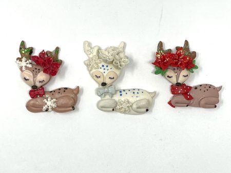 Handmade Clay Doll - Holidays Reindeer Supply