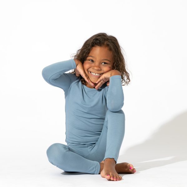 Oasis Teal Bamboo Kids Pajamas Fashion