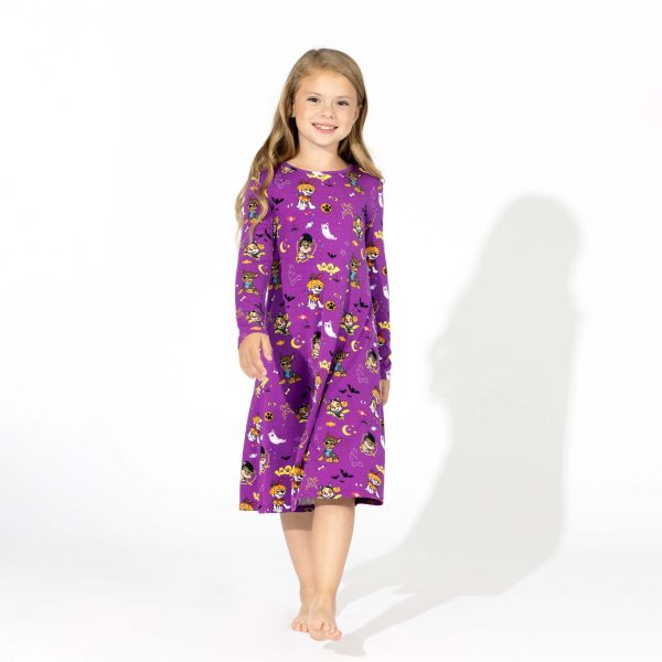 PAW Patrol: Halloween Bamboo Girls  Long Sleeve Dress Online now