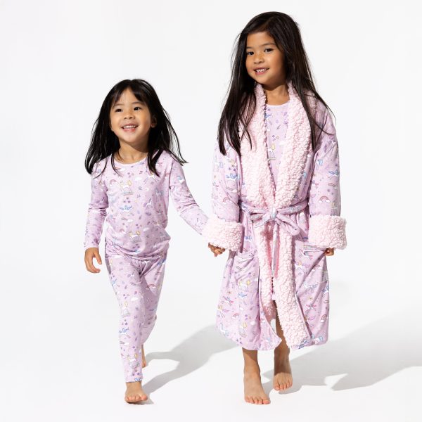 Enchanted Unicorn Bamboo Kids Sherpa Robe Online Sale