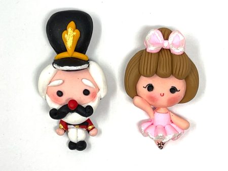 Handmade Clay Doll - Nutcracker set of 2 Sale