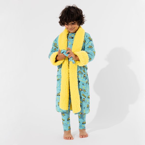 Minions Bello Banana Bamboo Kids Sherpa Robe For Sale