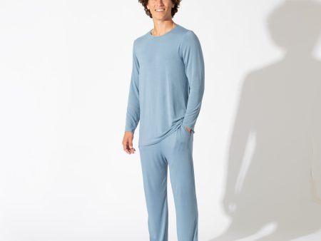 Oasis Teal Bamboo Men s Pajama Set Cheap