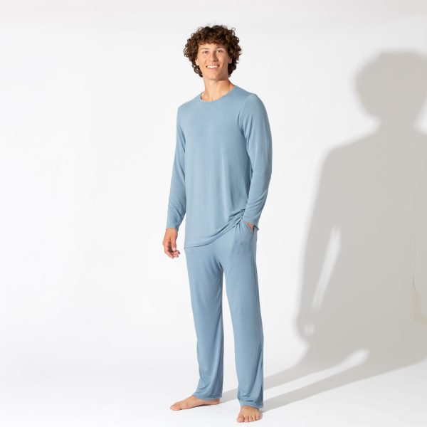 Oasis Teal Bamboo Men s Pajama Set Cheap