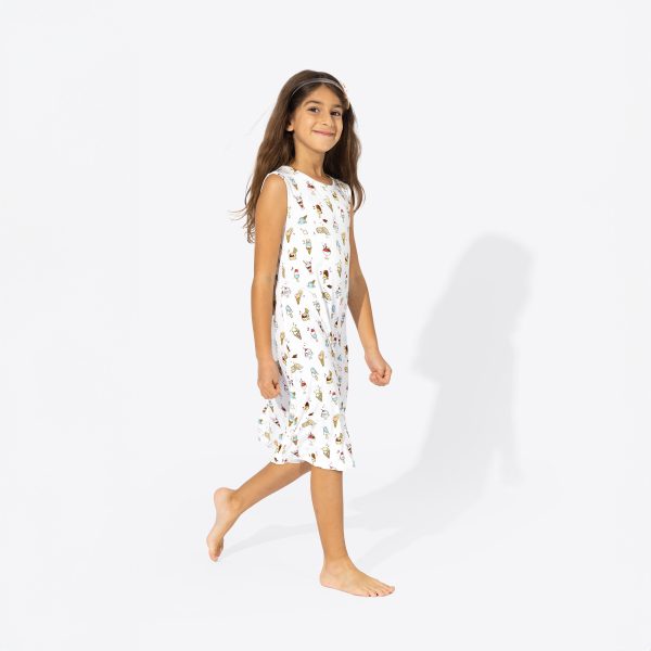 Ice Cream Bamboo Girls  Sleeveless Dress Sale