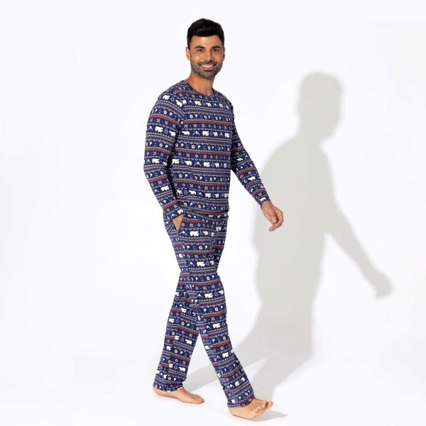 Polar Isle Blue Bamboo Men s Pajama Set For Cheap