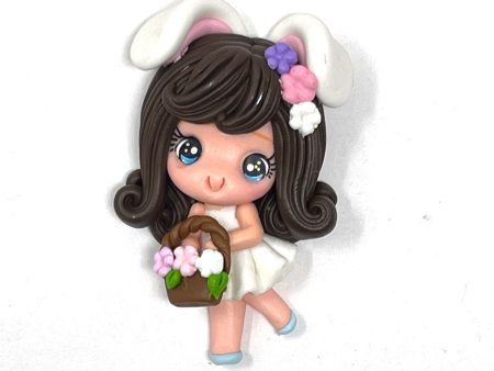 Handmade Clay Doll - Bunny girl on Sale