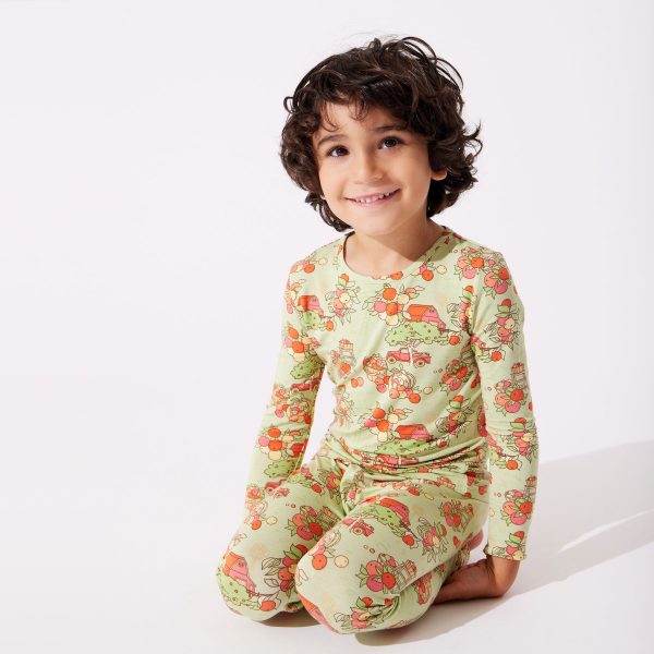 Apple Orchard Bamboo Kids Pajamas For Cheap