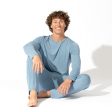 Oasis Teal Bamboo Men s Pajama Set Cheap