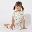 Summer Floral Bamboo Girls  Short Sleeve Dress Cheap