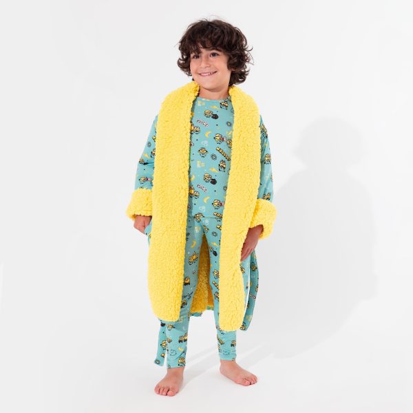 Minions Bello Banana Bamboo Kids Sherpa Robe For Sale