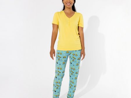 Minions Bello Banana Bamboo Women s Pajama Set Online Hot Sale