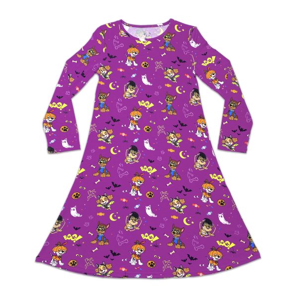 PAW Patrol: Halloween Bamboo Girls  Long Sleeve Dress Online now