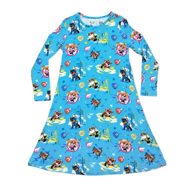 PAW Patrol: The Mighty Movie - Mighty Pups Bamboo Girls  Long Sleeve Dress For Sale