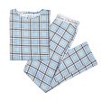 Holiday Plaid Blue Men s Pajama Set Sale