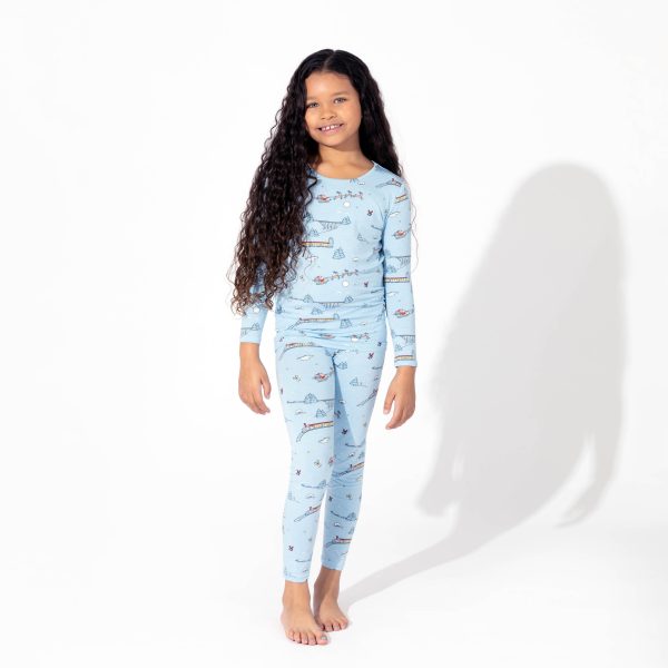 Winter Train Bamboo Kids Pajamas Online Hot Sale