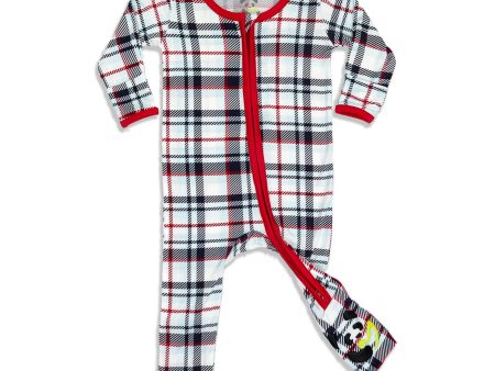 Original Holiday Plaid Bamboo Convertible Footie Supply