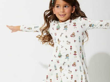 Nutcracker Bamboo Girls  Long Sleeve Dress For Cheap