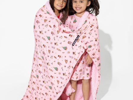 Nutcracker Pink Bamboo Sherpa Blanket Hot on Sale