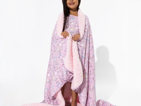 Enchanted Unicorn Bamboo Sherpa Blanket Online Hot Sale